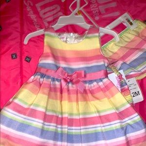 Brand new sleeveless dress with matching underpants and headband